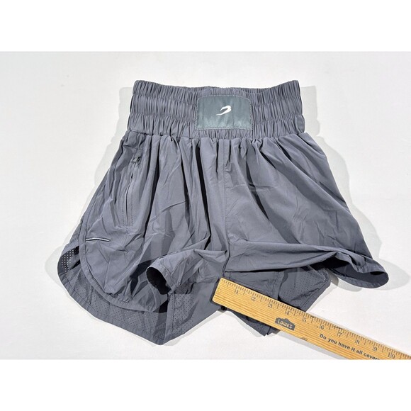 BOXRAW Shorts Womens Gray High Waist Boxing Running 3" Inseam SMRT-Tech Sz S - Picture 6 of 10
